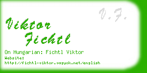 viktor fichtl business card